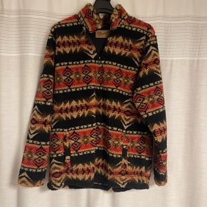 Mens Wrangler Long Sleeve Quarter Zip Sherpa Pullover:Cappuccino:LT